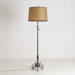 Lampada da terra regolabile in ottone in stile barocco "Sievä", Finlandia, anni '70