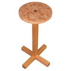 Drink Table in Red Marble by Elliott Marks Ready to Ship