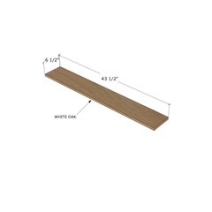 Wall Hanging Shelf in White Oak for Isabella
