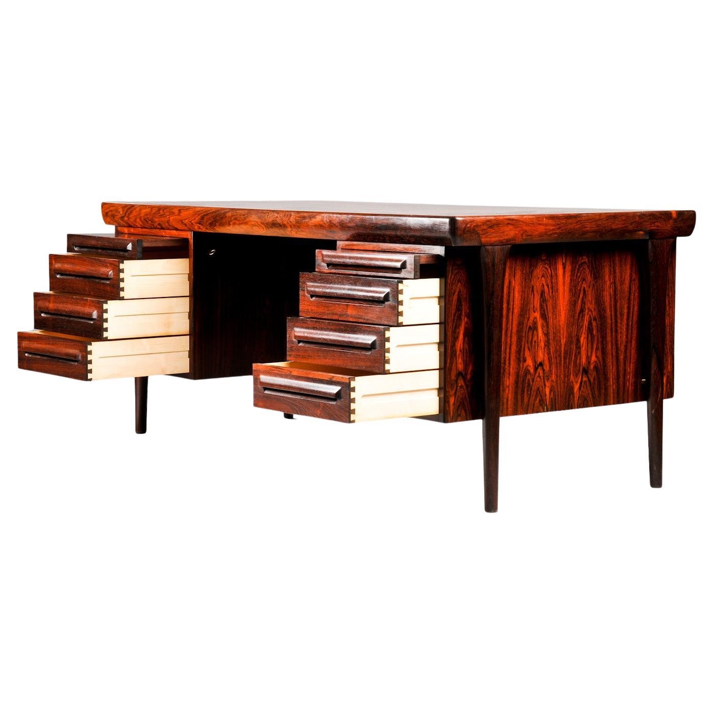 1960s Danish Hardwood Desk made by a Cabinet Maker