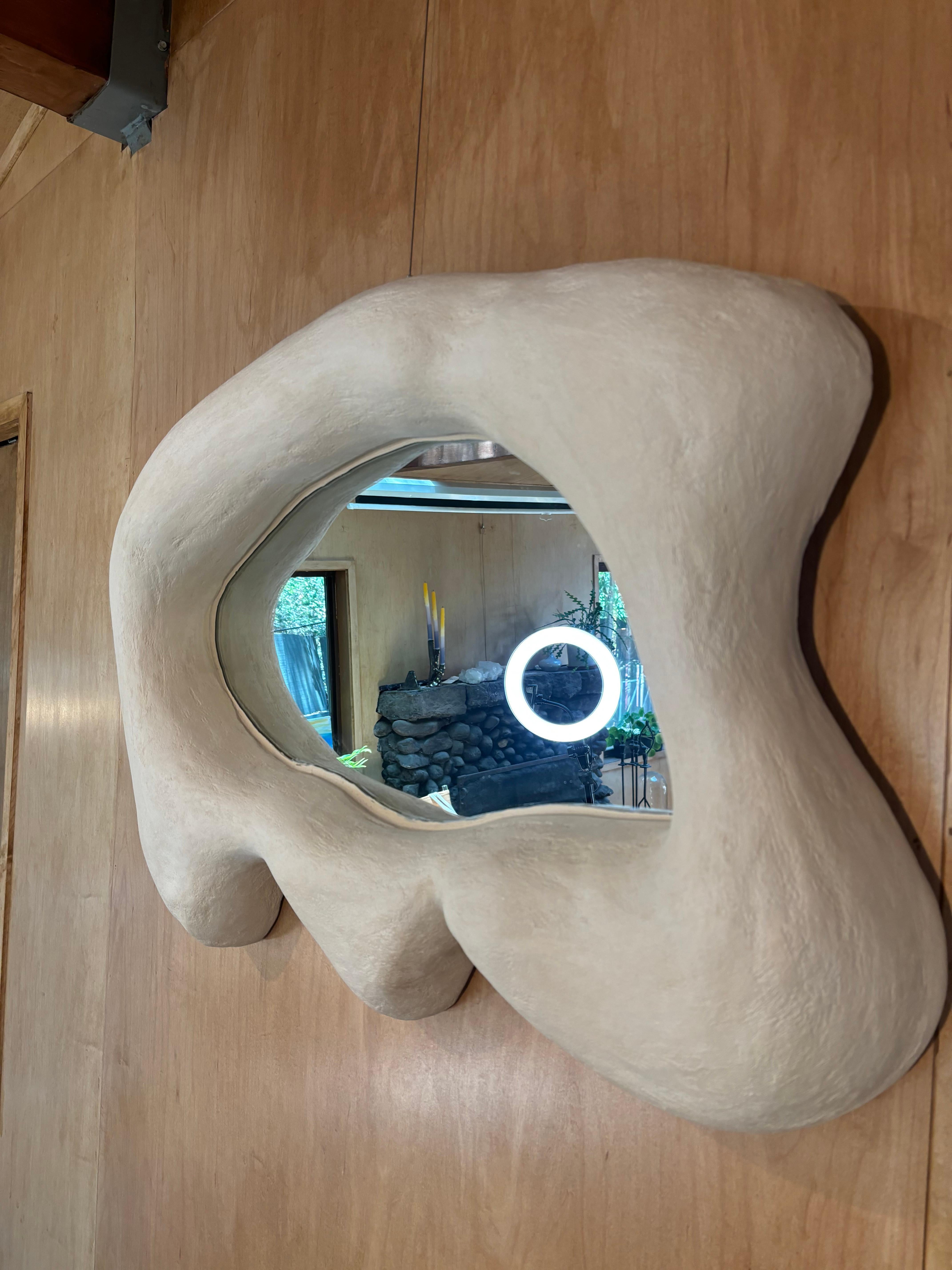 Hand-Crafted Functional Wall Mirror Sculpture by Alexey Krupinin For Sale