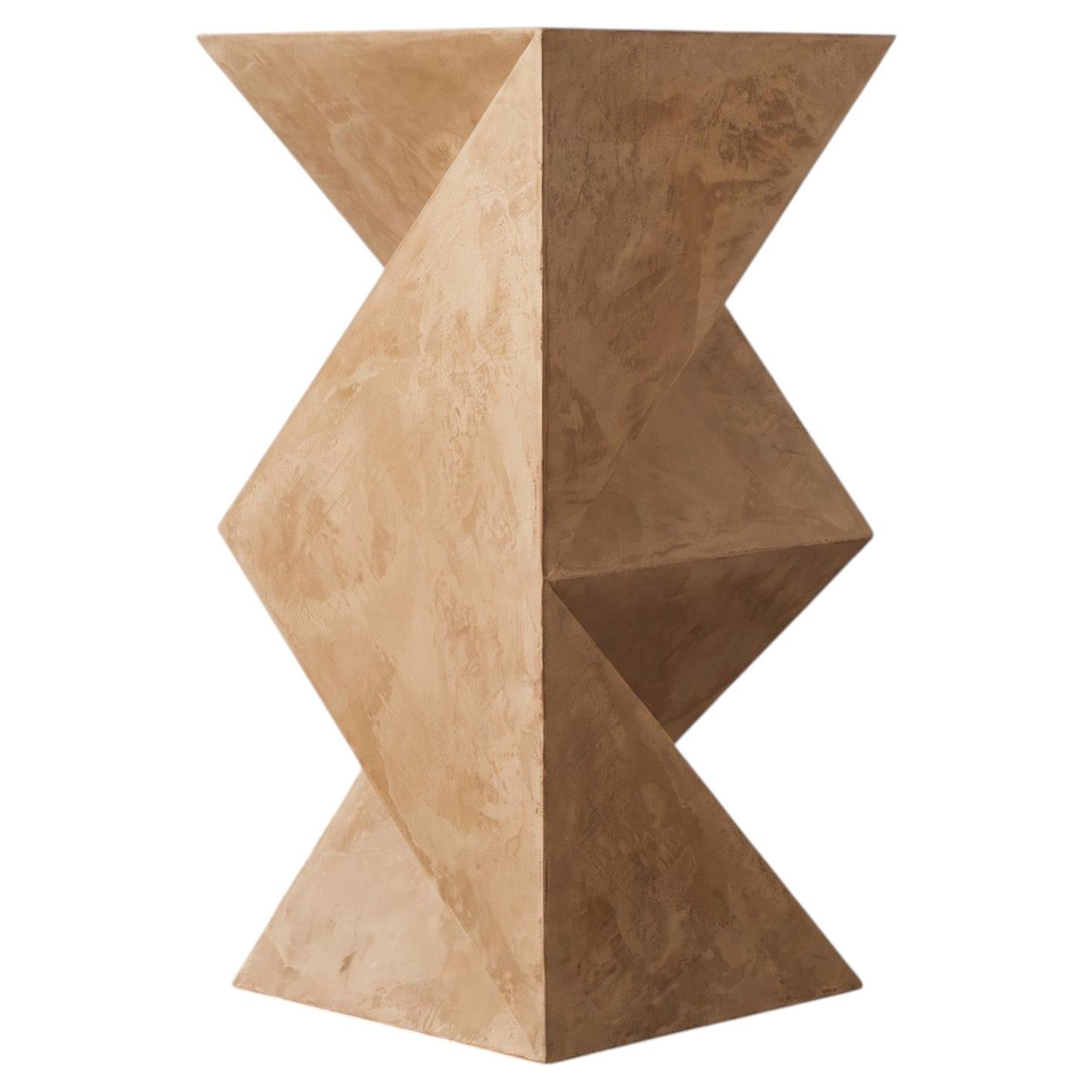 Tabouret « Geometric » d'Alexey Krupinin, en bois et plâtre vénitien en vente