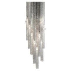 Brutalist Industrial Style Chainmail Chandelier Boa by Fuse Lighting 