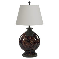 Maitland-Smith Pen Shell and Patinated Bronze Snail Table Lamp, c. 1980s