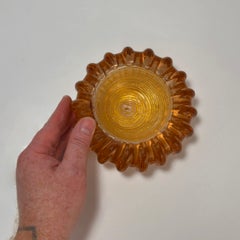 Ciotola in vetro di Murano "Zebrati" di Barovier & Toso, foglia d'oro, Italia, anni '50