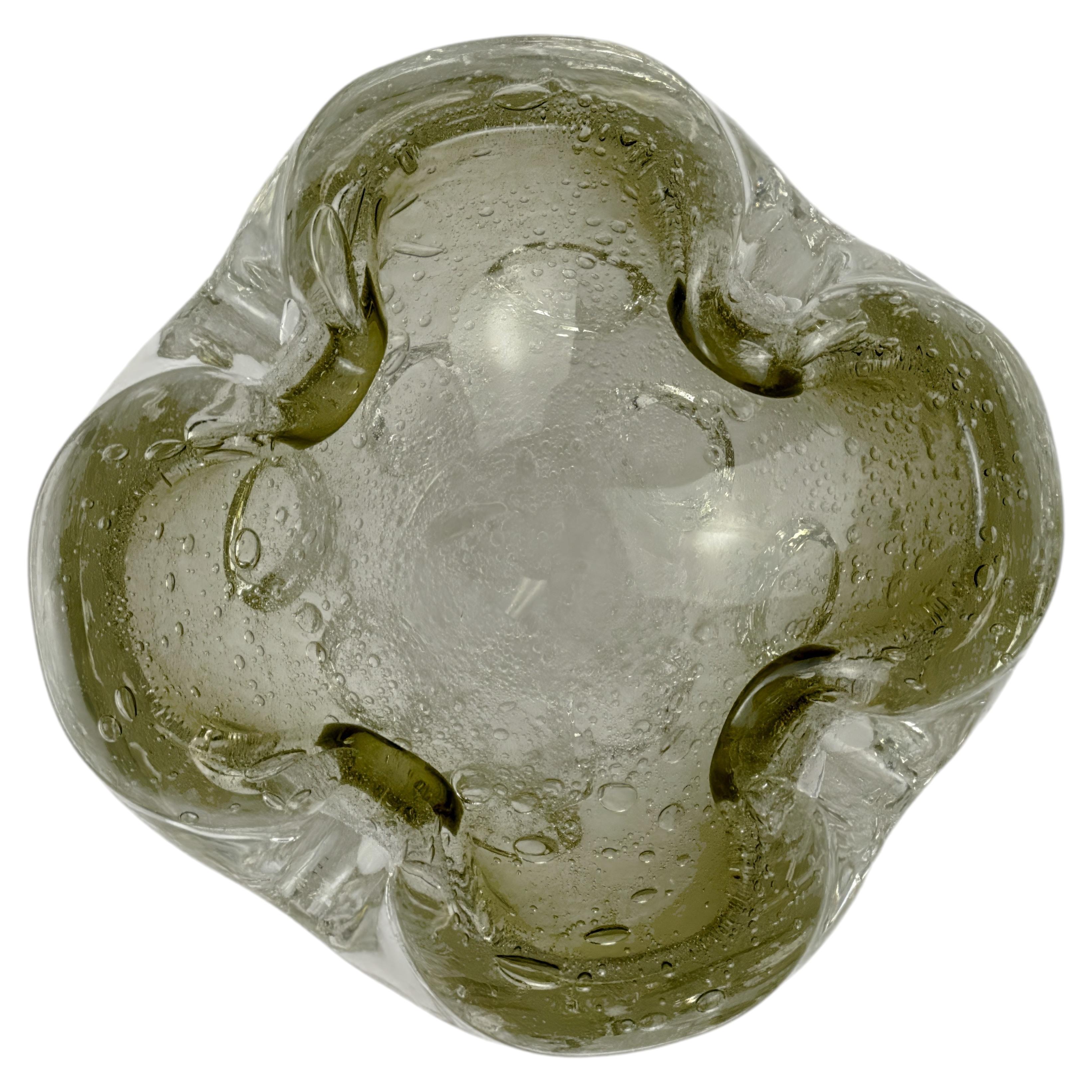 Galliano Ferro Pulegoso Murano Glass Bowl, Mid-Century, 1960s
