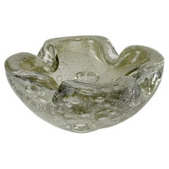 Cuenco de cristal de Murano de Galliano, verde oliva, Pulegoso, 1960