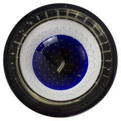Cuenco de cristal «Sommerso» de Murano, Galliano Ferro, azul «Bullicante», década de 1960