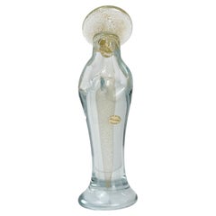 Scultura della Madonna in vetro di Murano, Seguso Vetri d'Arte, foglia d'oro, Italia, anni '80