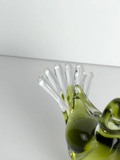 Taubenskulptur aus Muranoglas, Seguso Vetri d'Arte, Chartreuse-Grün, 1960er Jahre
