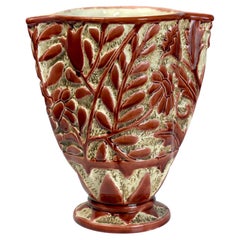 Jarrón de cerámica esmaltado en rojo de estilo Art Déco, de Beswick, modelo 656, Inglaterra, década de 1930