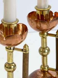 Pair of Arts and Crafts Copper Candlesticks by Benham & Froud, 1880s