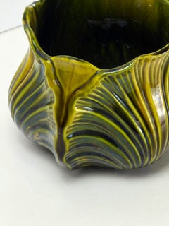 Jardinière à coque en céramique, créée par Christopher Dresser pour Ault, Green, vers 1890