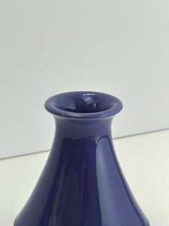Kunsthandwerkliche Steingutvase von Ault Pottery, lila Glasur, um 1900