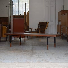 Mid-Century Danish Rosewood & Metal Coffee Table by Johannes Aasbjerg, 1960s