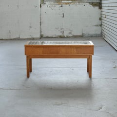 Mid-Century Danish Small Oak & Tile Unit, 1970s