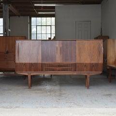 Mid-Century Danish Rosewood Highboard with Angled Doors, 1960s