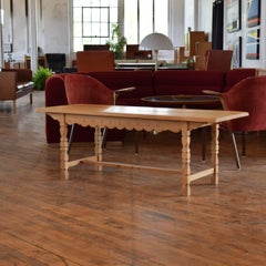 Danish Solid Oak Coffee Table in the Style of Henning Kjaernulf, 1960s