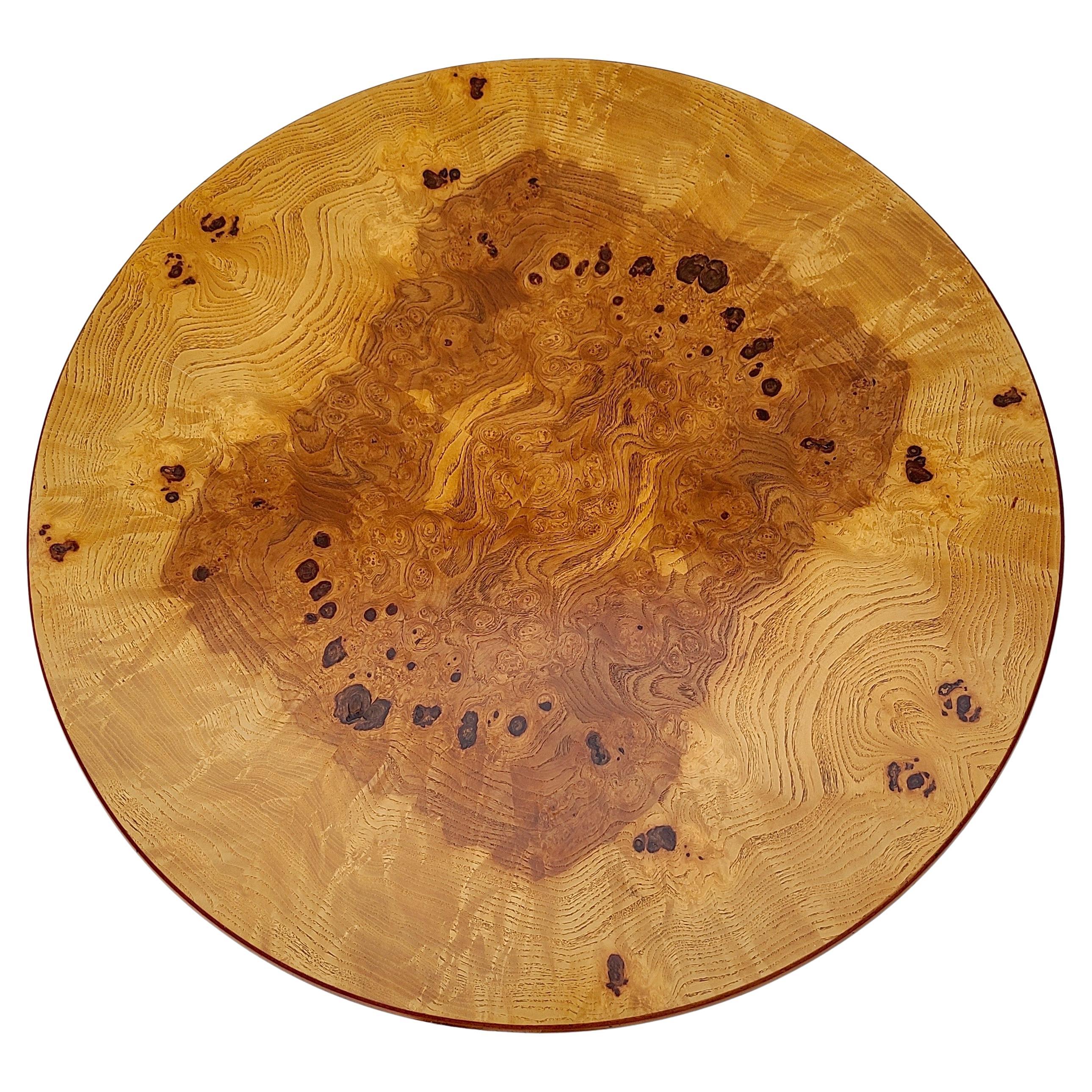 Please message us for a cost effective shipping quote to your location.

Cylinder side table in olivewood burl by Henredon.