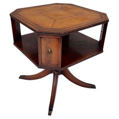 Leather Top Barrister's Side Table by Heritage