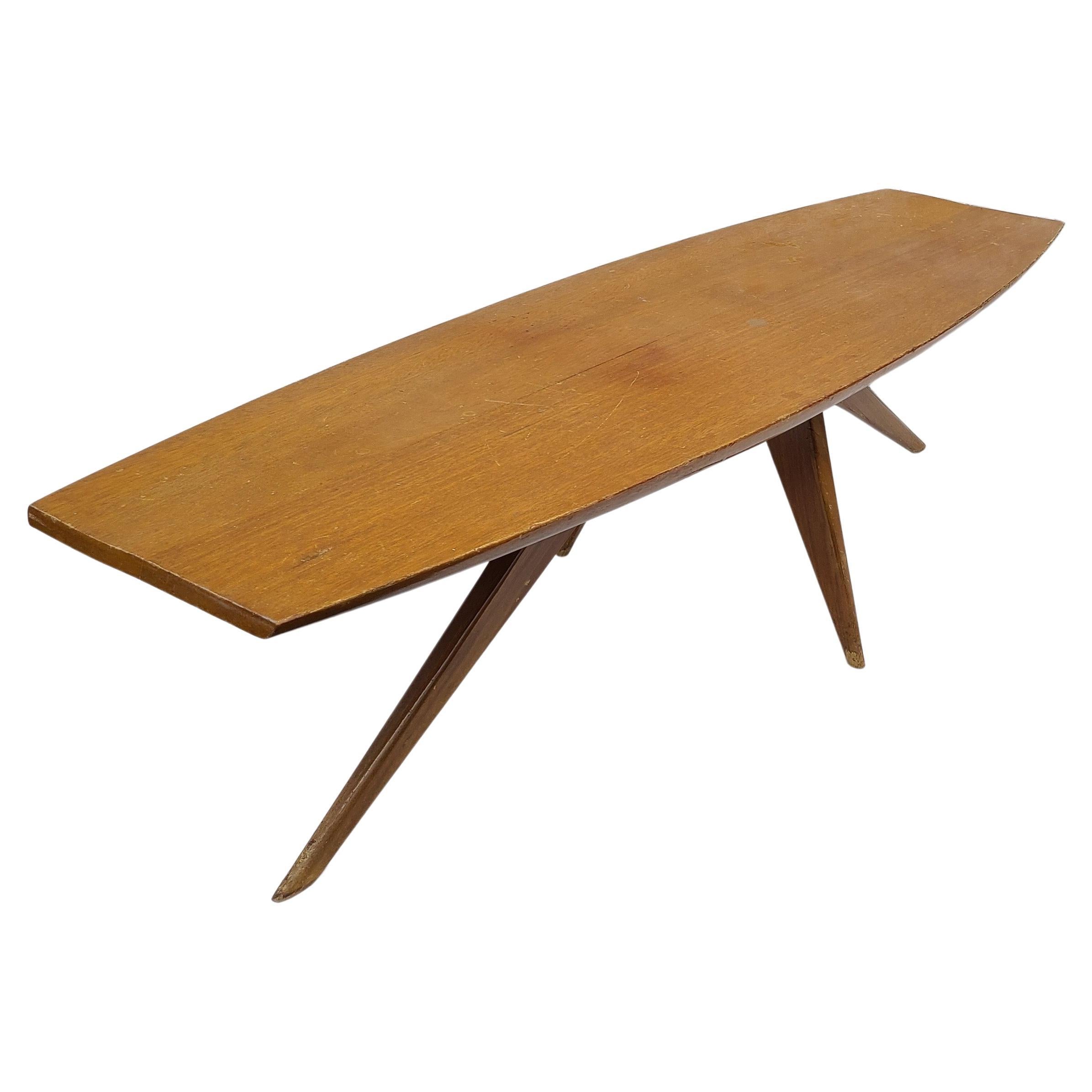 Studiocraft Surfboard Coffee Table Paul Laszlo In Good Condition In Fraser, MI