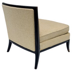 Mid Century Sabre Leg Slipper Chair in the Style of Robsjohn-Gibbings