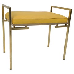 Small Brass Bench in the Style of Milo Baughman Dunbar