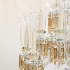 19th Meridien Crystal Chandelier of 36 lights with twisted arms