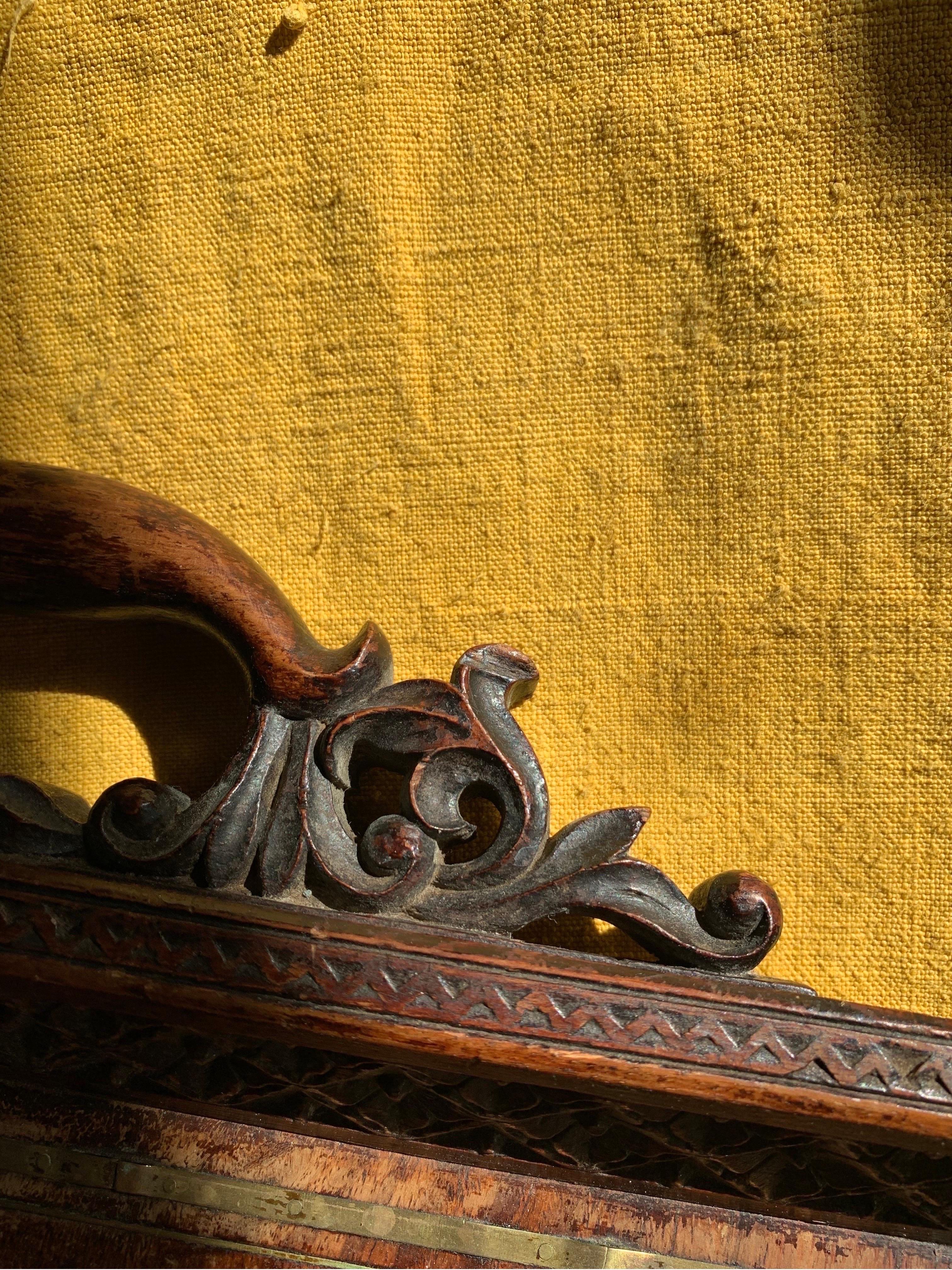 Brass Early Twentieth Century Anglo Indian Inlaid Tray For Sale