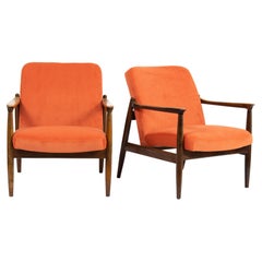 Edmund Homa Armchairs in Pair from Poland, ca. 1960s '2 pieces'