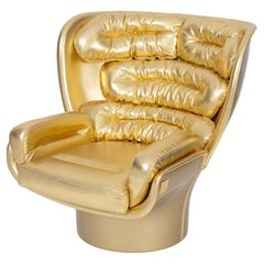 Golden Limited Edition Elda Chair by Joe Colombo for Longhi Italy no. 8/20
