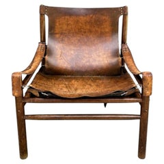 Buffalo Leather 'Safari' Armchair, 1970s