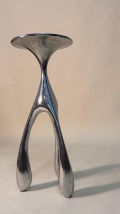 Organic Pedastal Side Table in Solid Cast Aluminum by Jordan Mozer