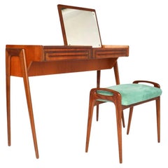 Vintage Danish Modern Vanity with Mirror.