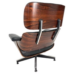 Retro 2nd Generation Eames Lounge Chair & Ottoman in Brazilian Rosewood