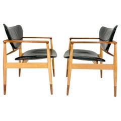 Retro Finn Juhl Model 48 Chair by Baker, in Teak and Maple (2 available)
