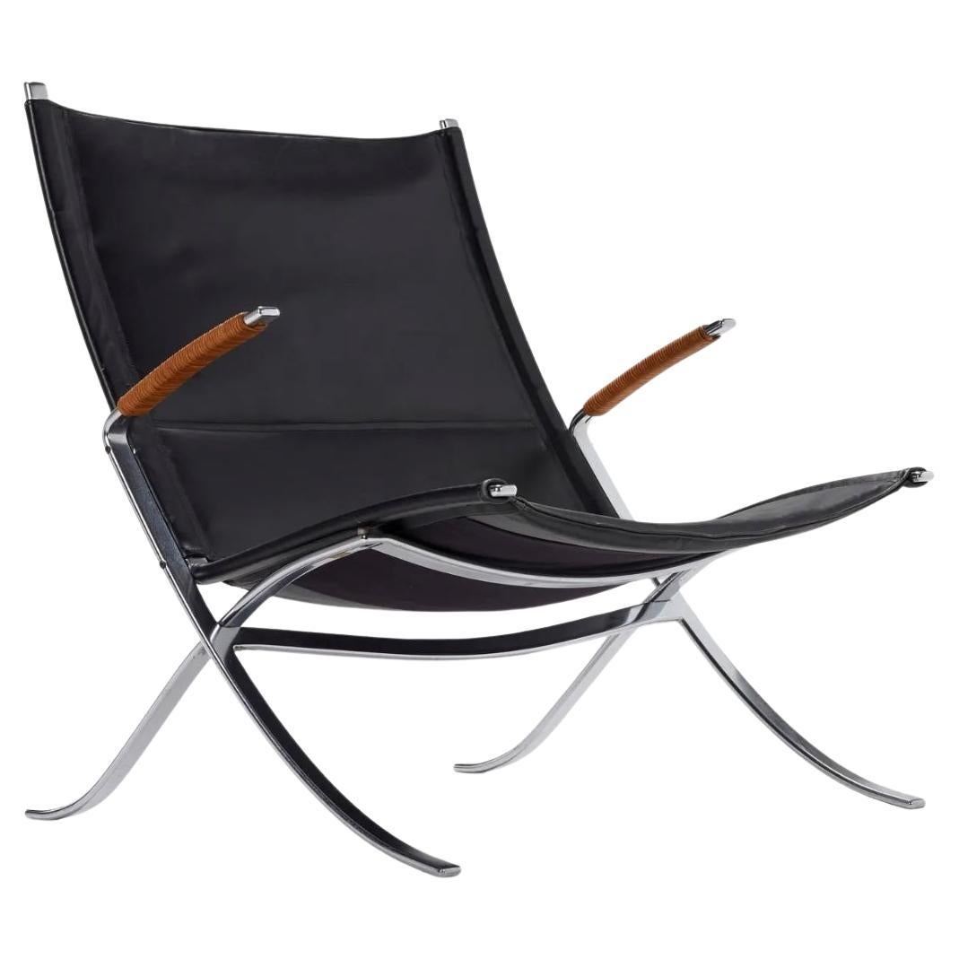Preben Fabricius and Jorgen Kastholm  X-chairs, model FK-82 (Pair Available) For Sale
