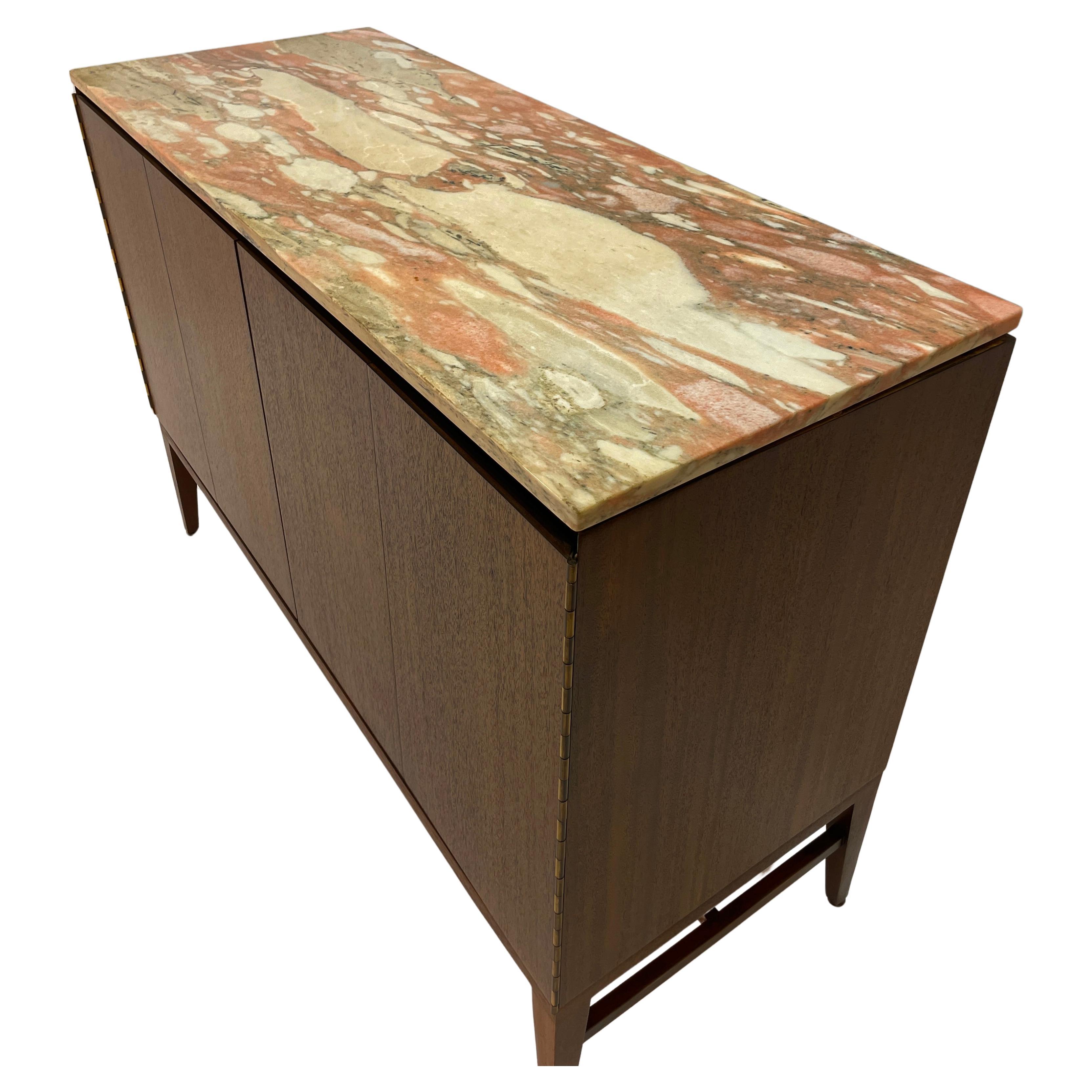 Paul McCobb Calvin Group Irwin Collection Dresser with Pink Marble Top