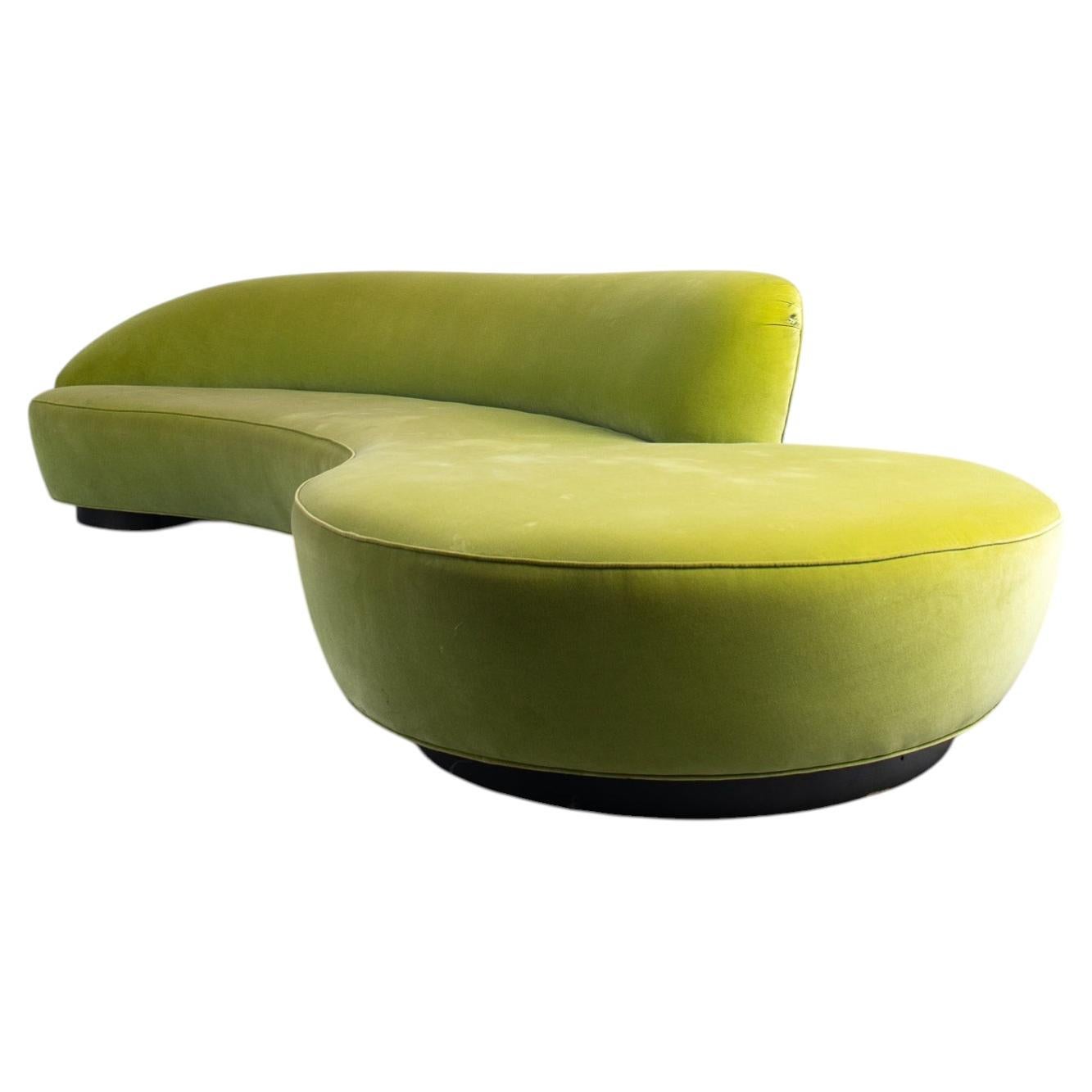 Vladimir Kagan Monumental Serpentine Sofa by Directional For Sale