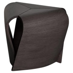 Tabouret, contreplaqué noyer, tulipe