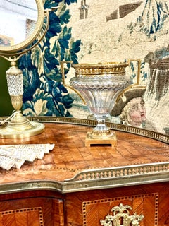 Vase aus Kristall und vergoldeter Bronze von Boin-Taburet