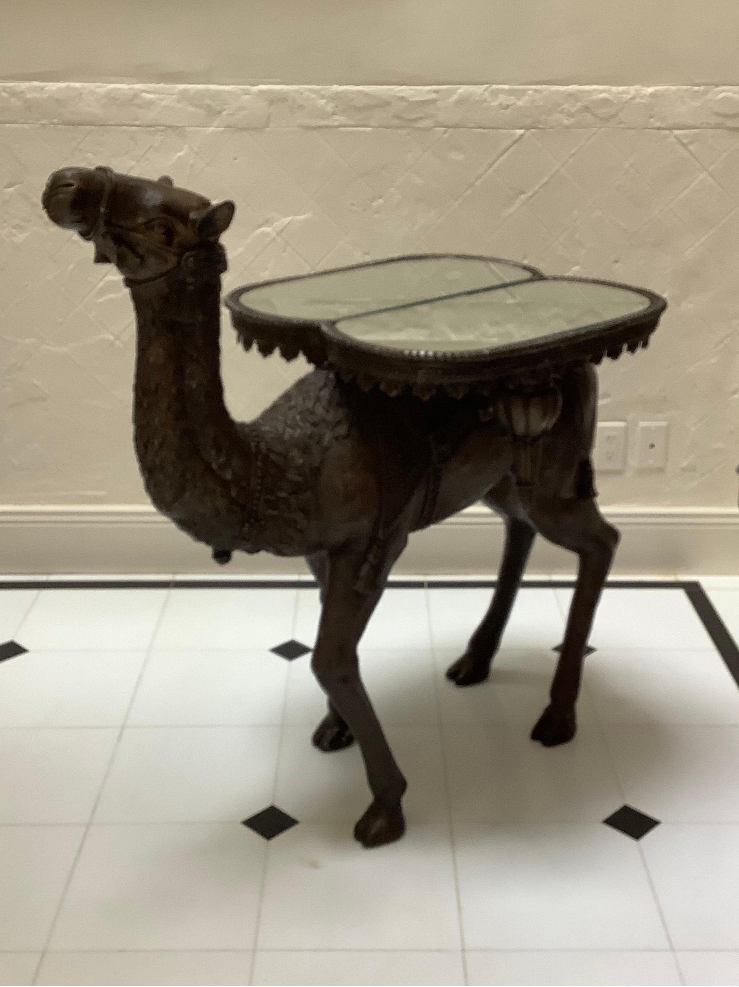 Bronze Camel Sculpture Accent Cocktail Table

Dimensions 48 length x 43.5h x 25w