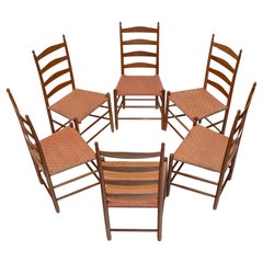 Set Of Six Shaker Cherry Wood Dining Chairs By Shaker Workshops