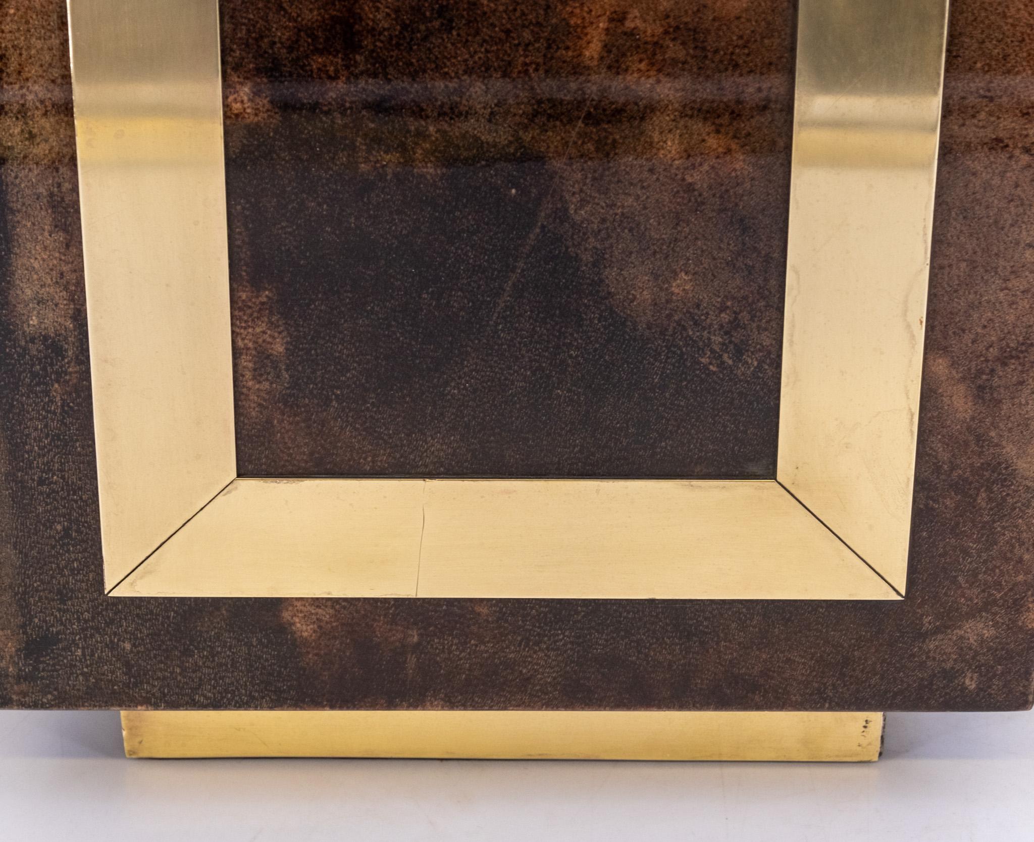 Italian Lacquered Vellum & Brass Large Table Lamp Attr Aldo Tura For Sale 7