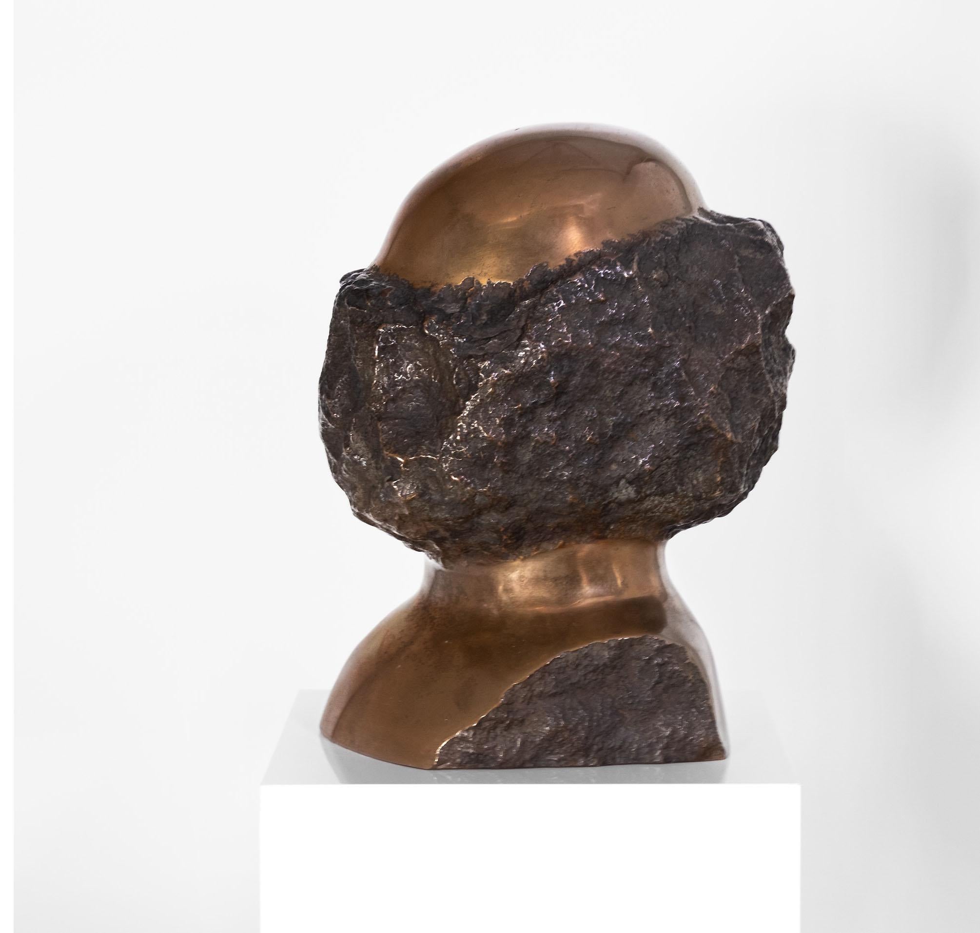 Testa astratta in bronzo di Wolf Bröll 1993 in vendita 3
