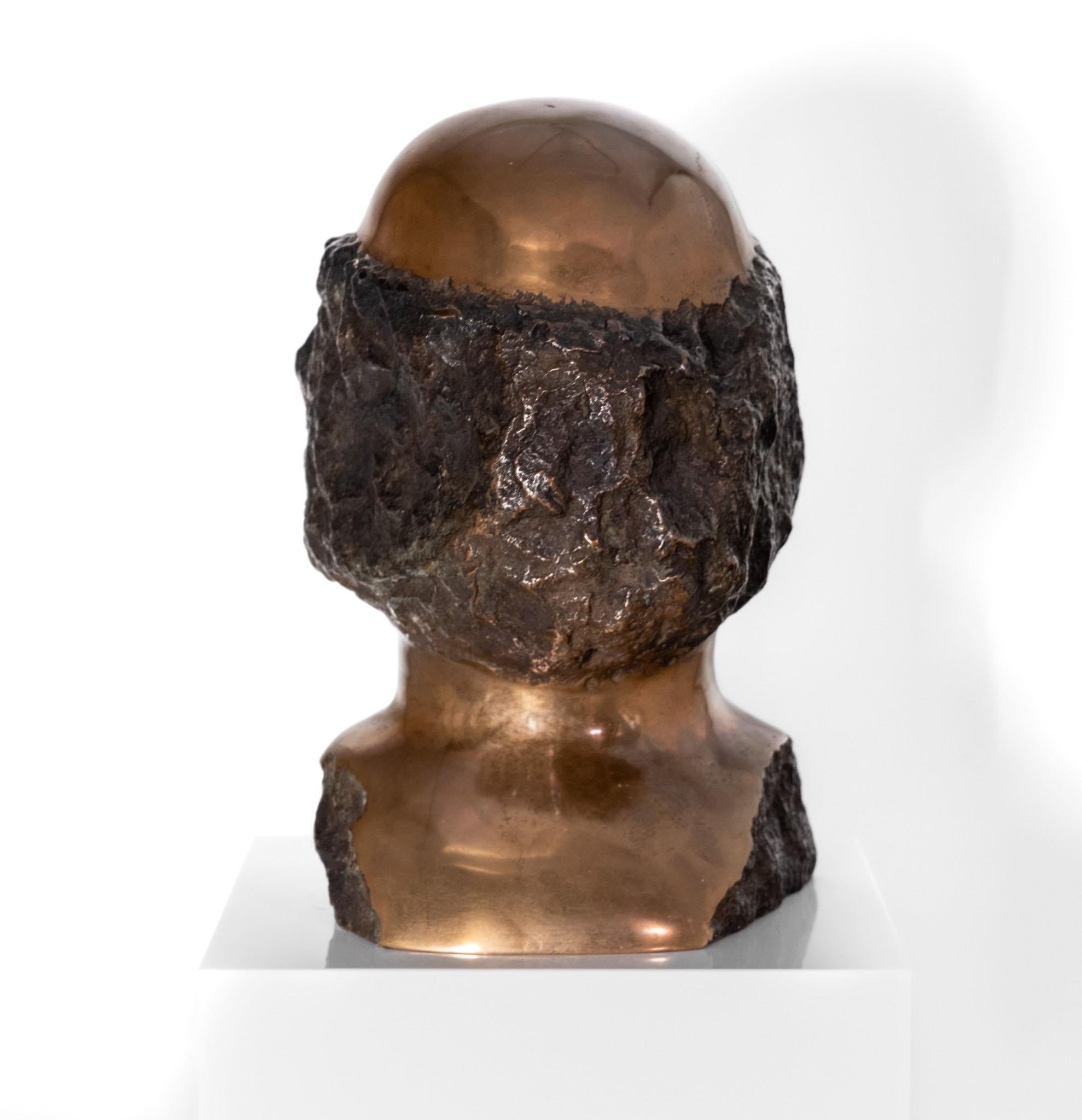 Testa astratta in bronzo di Wolf Bröll 1993 In condizioni buone in vendita a Norwich, GB