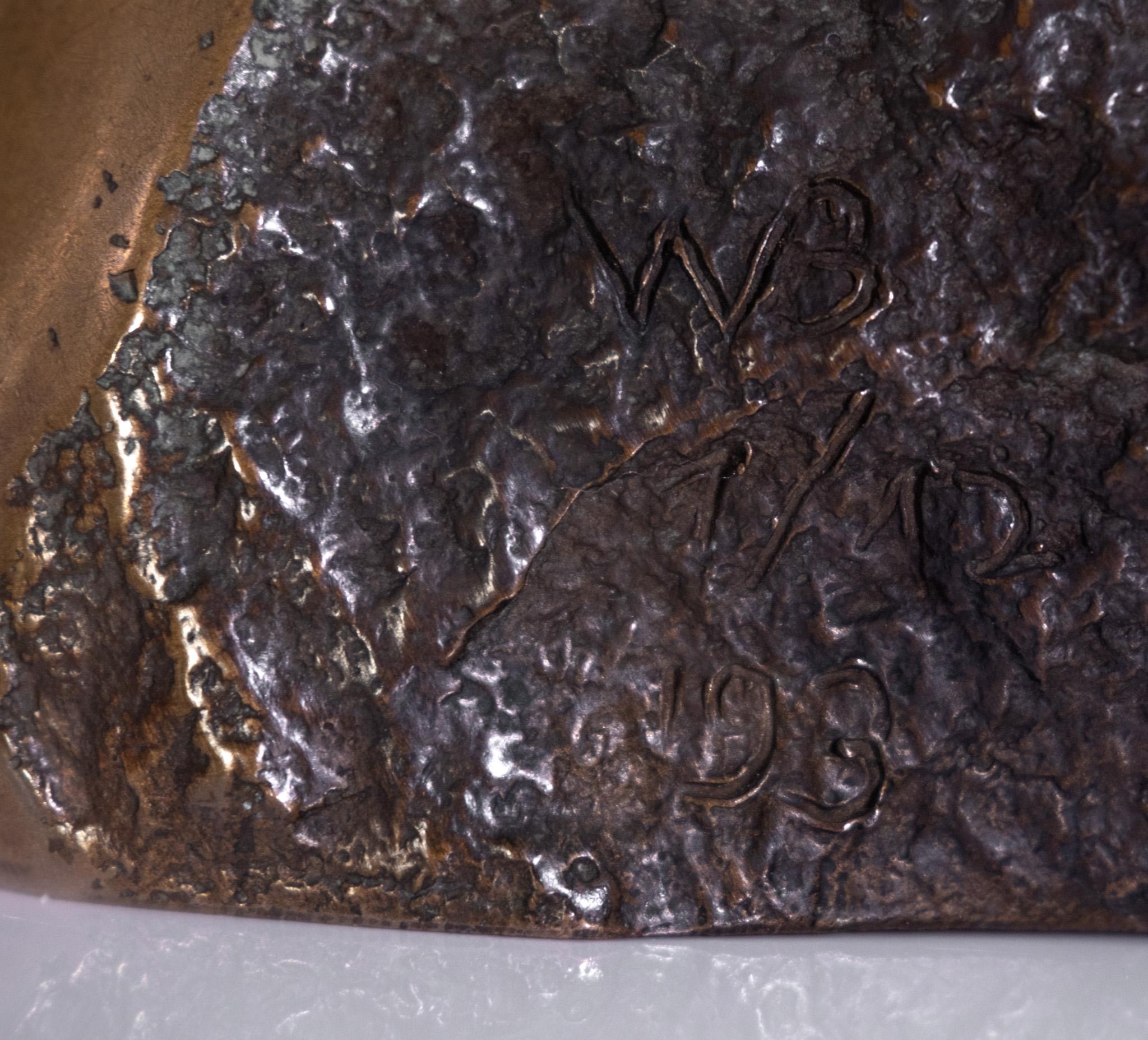 Testa astratta in bronzo di Wolf Bröll 1993 in vendita 4