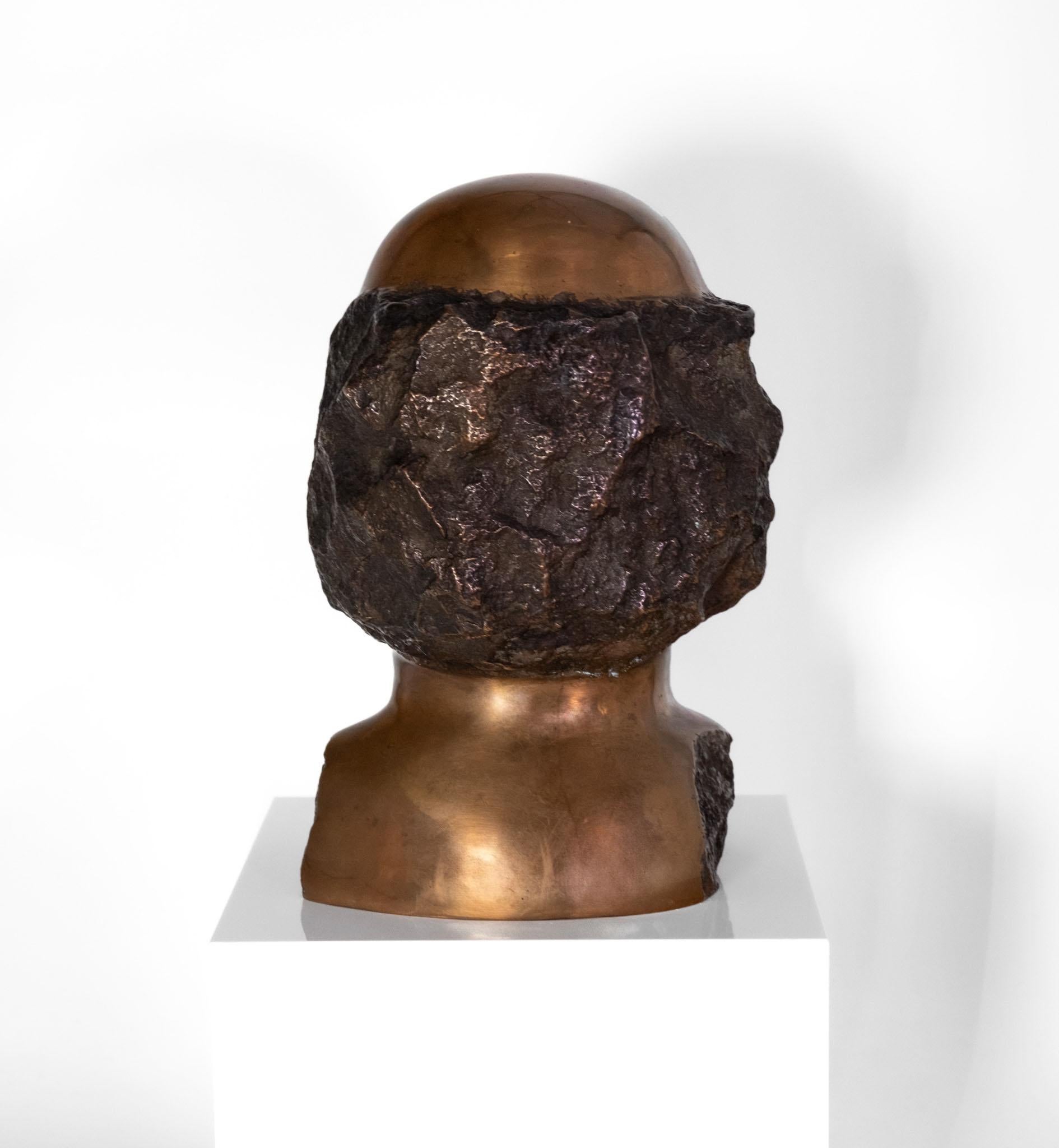 Testa astratta in bronzo di Wolf Bröll 1993 in vendita 7