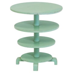 1930s Modernist Turquoise Painted Occasional Table