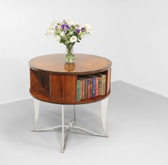 Vintage American Art Deco Revival Centre Book Table 1980s By Gramercy